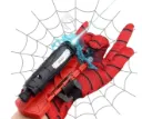 Spider Web Shooters Toy Hero Launcher Wrist Toy Set Spiderman Web Shooters with Gadget,Birthday Gift for Kid, Sticky Wall Soft Bomb Funny Children's Educational Toy (Pack of 1), Red